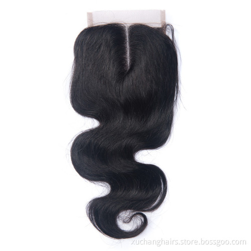 Cheapest Vendors 100 Unprocessed Original Human Hair Lace Frontal Natural Color Lace Closure